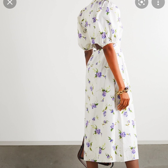 LES REVERIES Dresses & Skirts - LES REVERIES PUFF SLEEVES LAVANDER HYDRANGEA DRESS SIZE 2